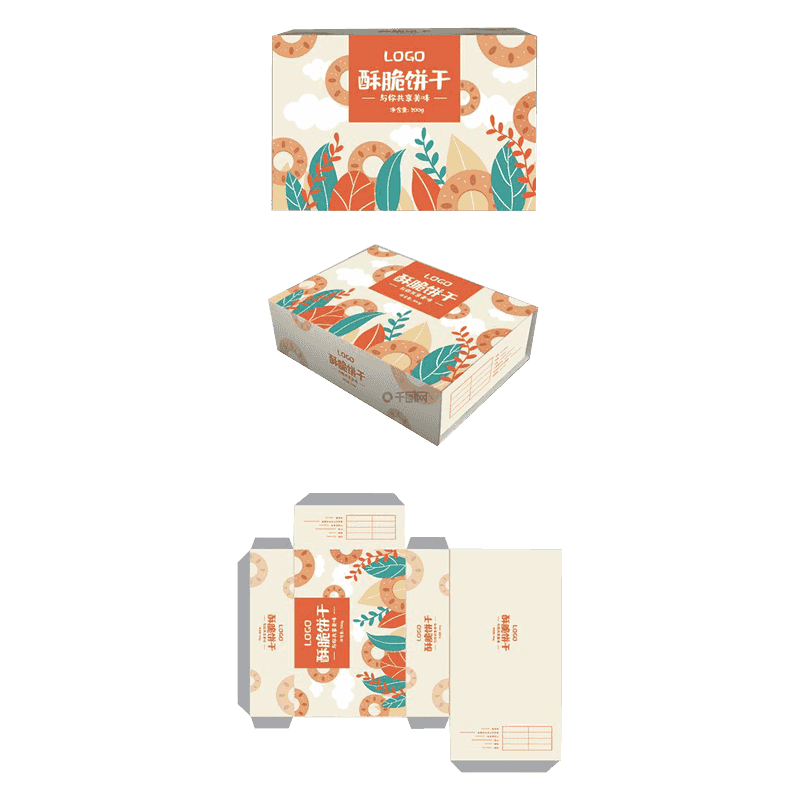 Krabice na balení sušenek z vlnité lepenky