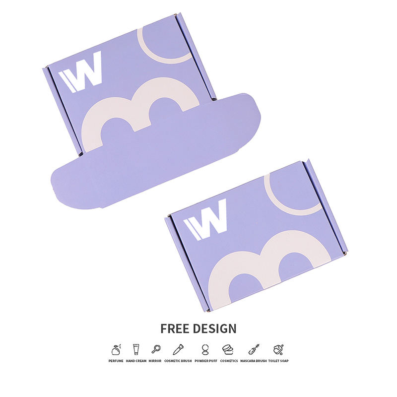 Levandulové fialové vlnité kosmetické obalové krabice