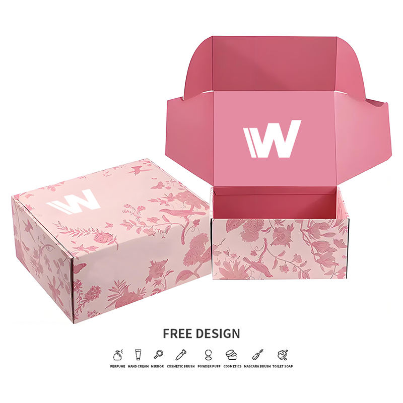 Květiny a rostliny vlnité kosmetické obalové krabice