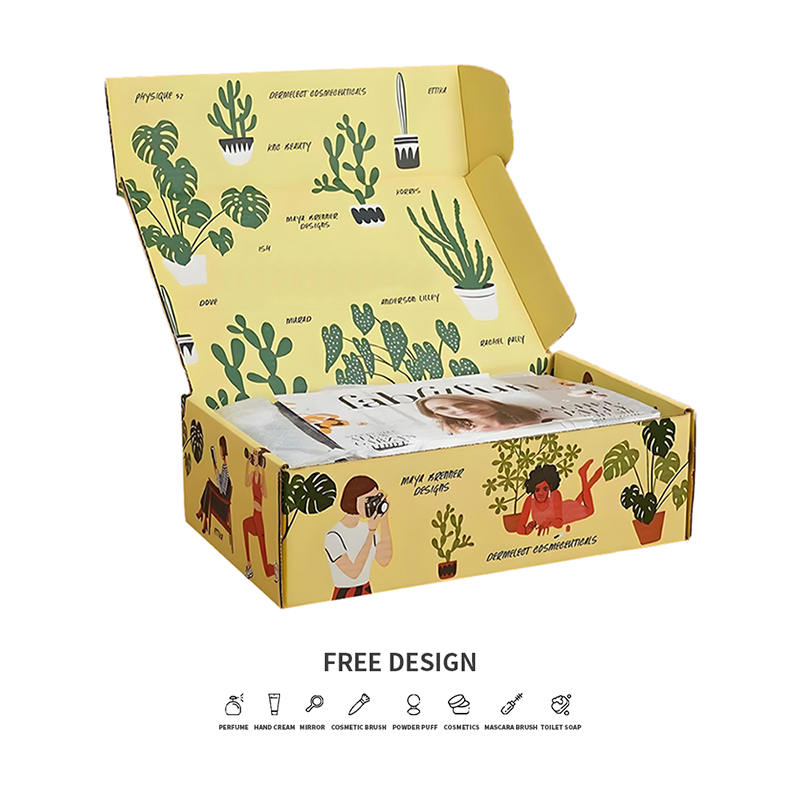 Hravé hrnkové rostliny Vlnité kosmetické obalové krabice