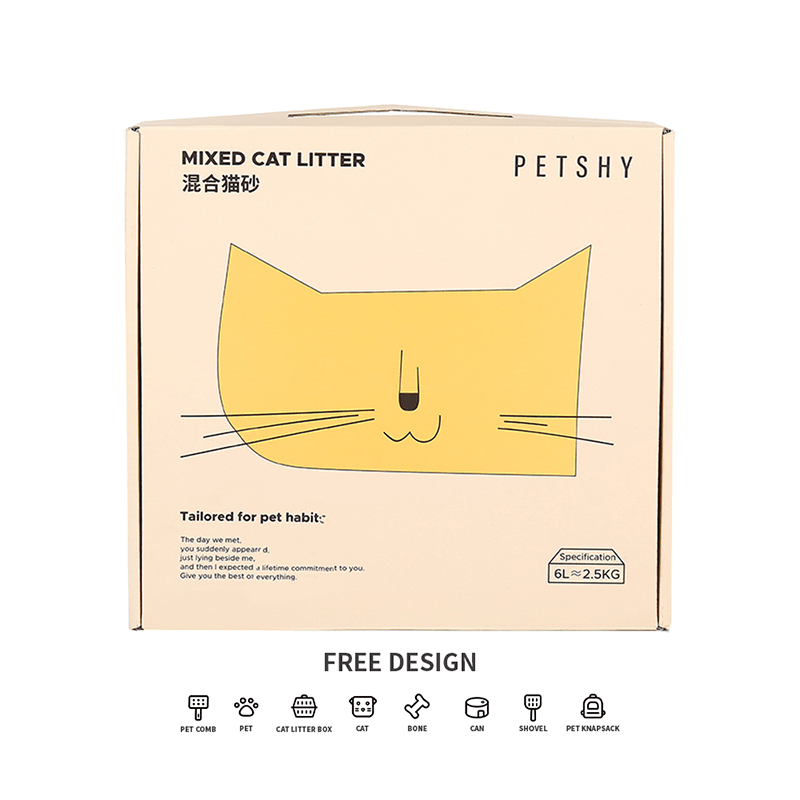 Balicí krabice z vlnité podestýlky pro kočky