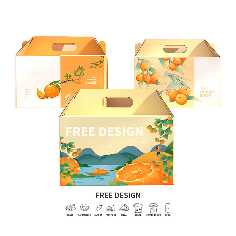 Vlnité oranžové obalové krabice